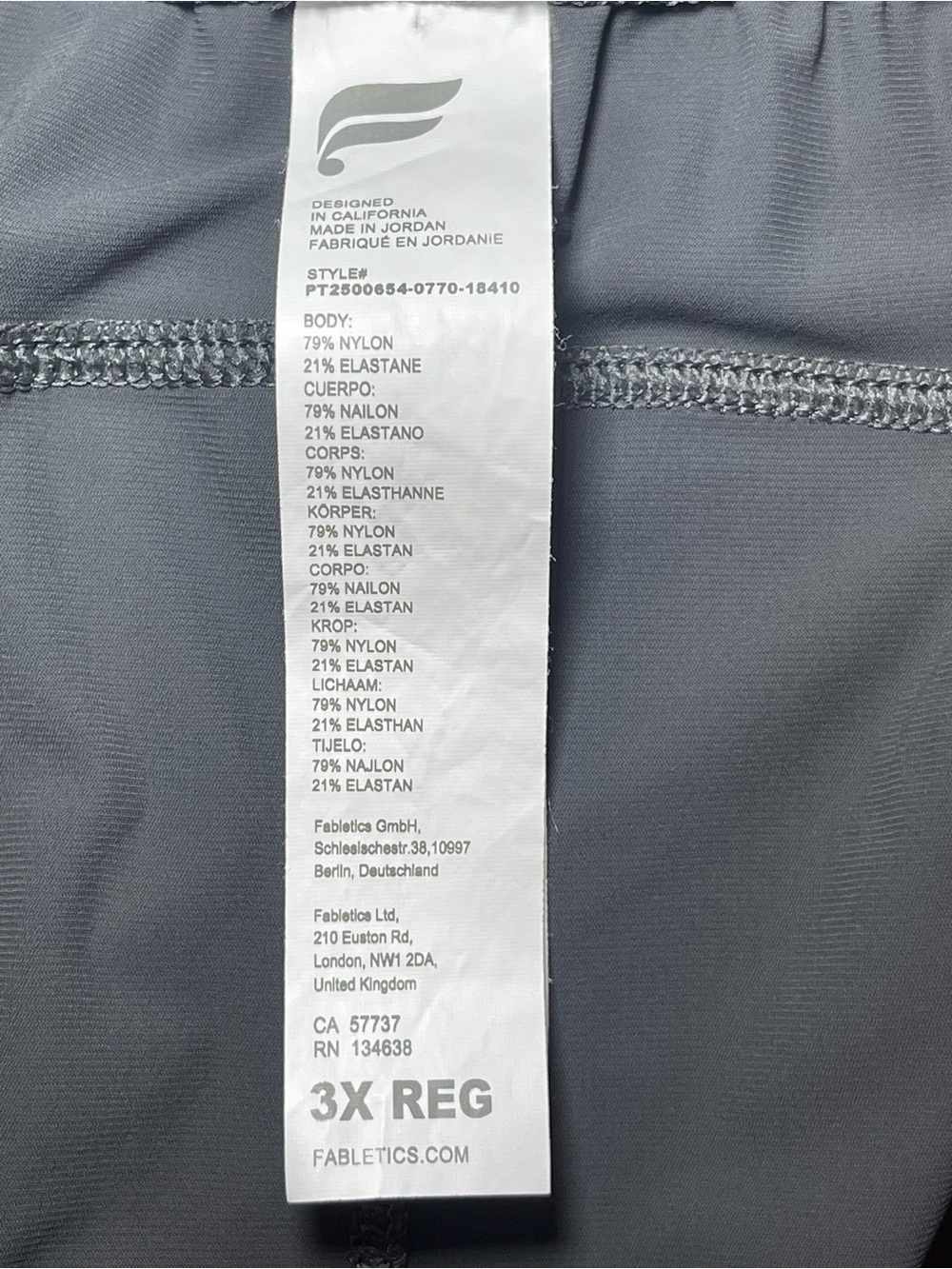 Fabletics Women's Gray Scrub Jogger Pants Size 3XL Regular - Like New Condition - Picture 5 of 16